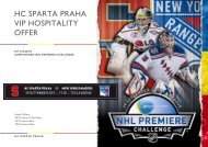 HC SPARTA PRAHA VIP HOSPITALITY OFFER