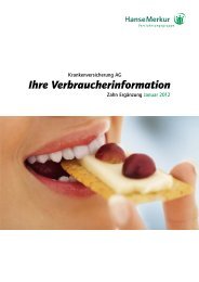 Ihre Verbraucherinformation - Hansemerkur