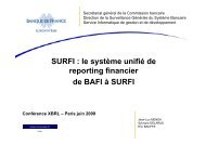 SURFI : le systÃ¨me unifiÃ© de reporting financier de BAFI Ã  SURFI