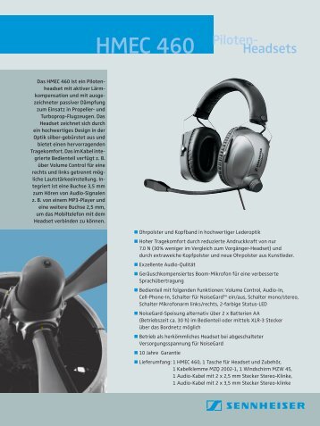 HMEC 460 Piloten- Headsets - Sennheiser