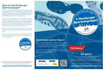 Gemeinsam sind wir Sport! - Hamburger Sportbund e.V.