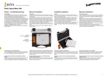 Installation Radio Signal Meter 846 EN DE FR IT 17-07-2011