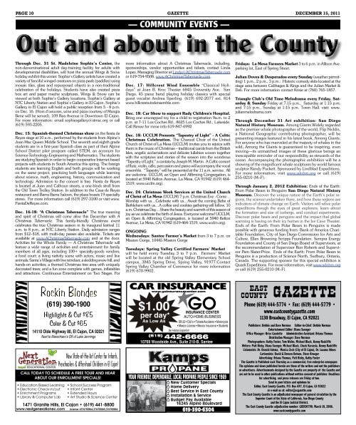 December 15 - East County Gazette