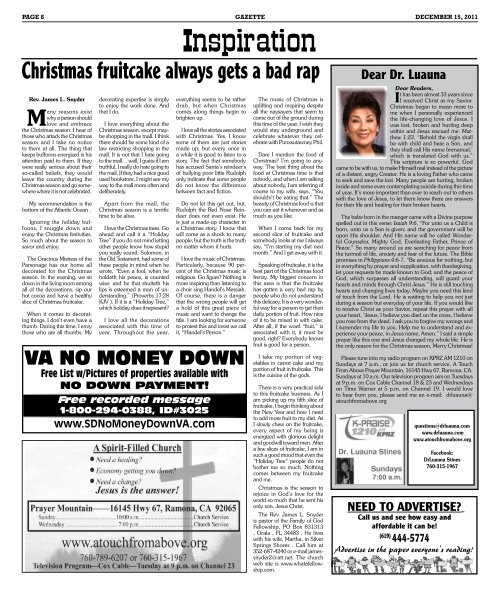 December 15 - East County Gazette