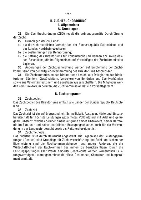 Zuchtbuchordnung Direktorium Fa R Vollblutzucht Und Rennen