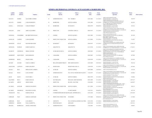 Contrata - Intranet Municipal - Municipalidad de santiago