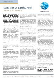 ISO14001 vs EarthCheck