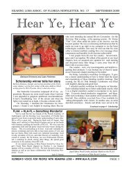 September Newsletter - Hearing Loss Association of Florida