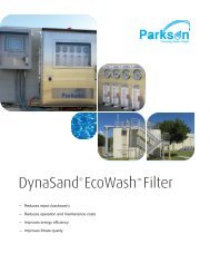 DynaSand® EcoWash™ Filter - Parkson Corporation