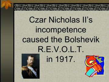 Czar Nicholas II's incompetence powerpoint