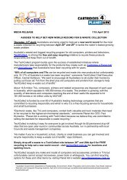 Aussies to Set World Record e-Waste Collection - Media Release