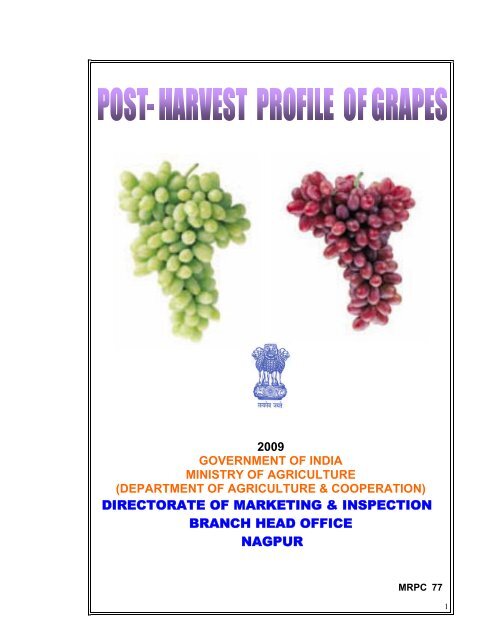 Post-Harvest Profile of Grapes - Agmarknet