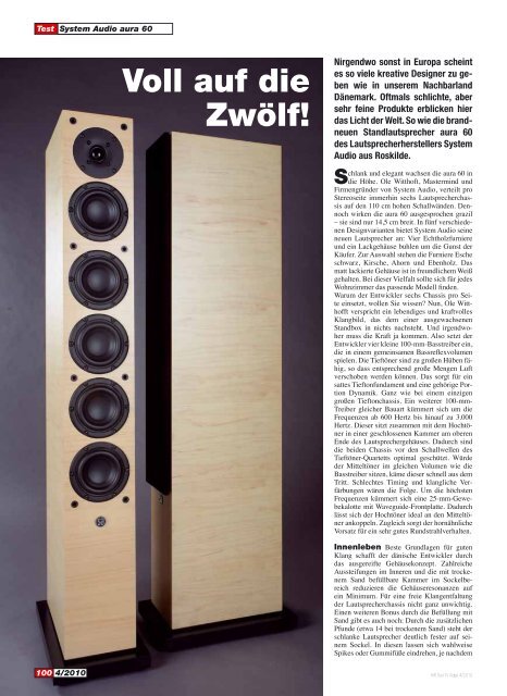 Aura 60 in Hifi-Test - System Audio