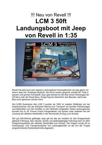 LCM 3 50ft Landungsboot mit Jeep von Revell in 1:35