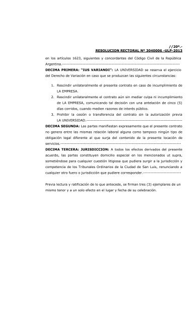 Licitacion Publica NÂº 3-ULP-2013 Pliego de Bases y Condiciones