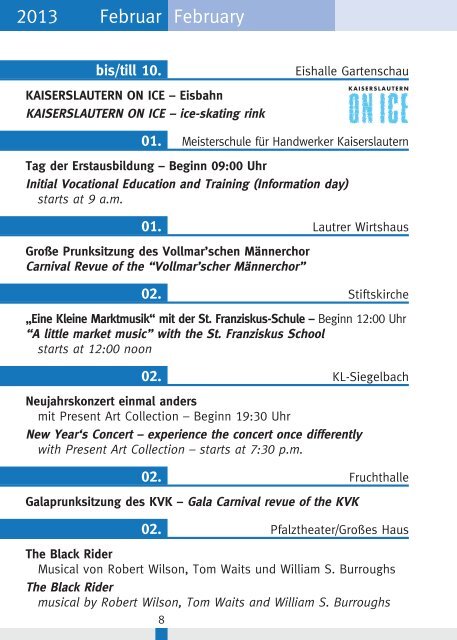 KLasse Programm - Kaiser in Lautern Werbegemeinschaft eV