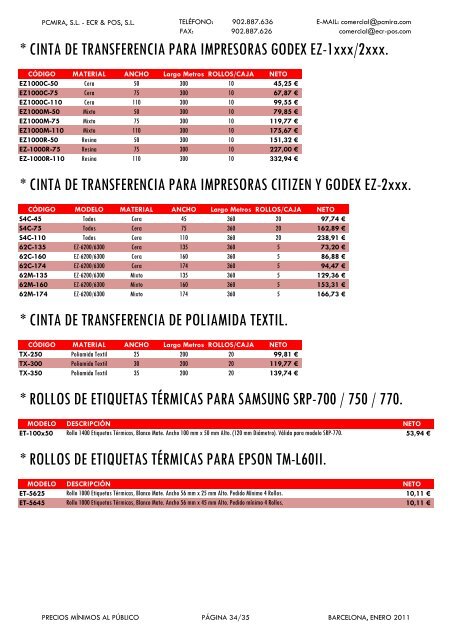 LISTA DE PRECIOS PVD 07-2006 - Alo girona