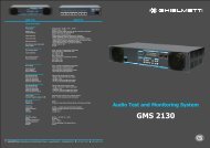 Audio Monitoring System GMS 2130 - Ghielmetti