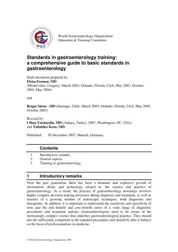 a comprehensive guide to basic standards in gastroenterology