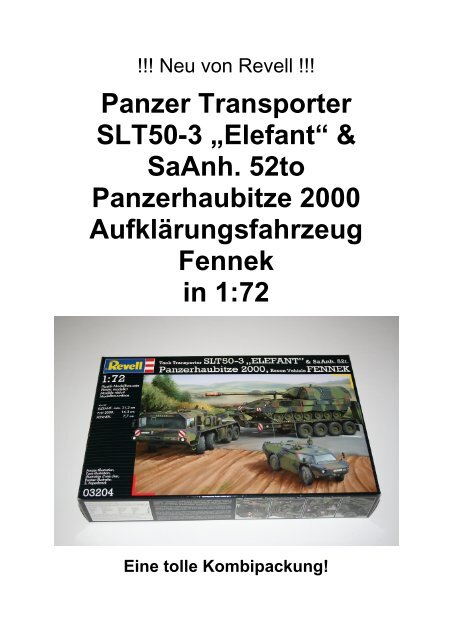 SaAnh. 52to Panzerhaubitze 2000 Aufklärungsfahrzeug  Fennek in 1 ...