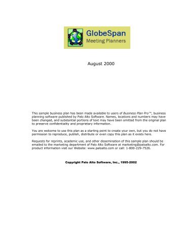 August 2000 - Palo Alto Software