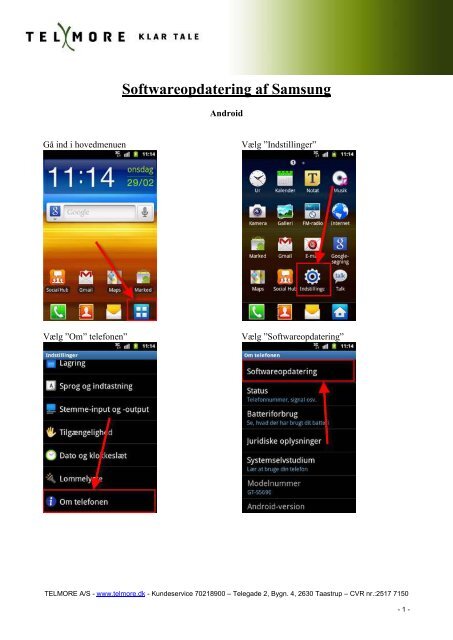 Softwareopdatering af Samsung - Telmore