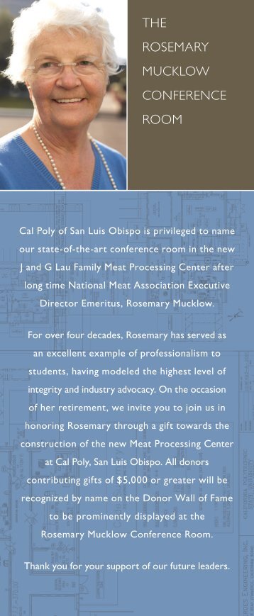 Rosemary Mucklow - Animal Science Department - Cal Poly San ...
