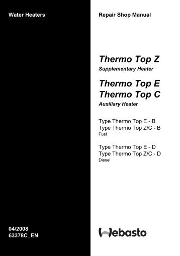 Thermo Top Z Thermo Top E Thermo Top C - Seatronic