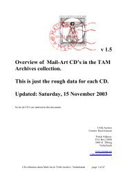 Mail-Art CD's in the TAM-Archive Collection - Ruud Janssen
