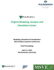 2013 proceedings - the Virginia Modeling, Analysis and Simulation ...