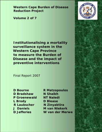 Mortality Surveillance - Western Cape Government