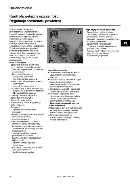 Instrukcja obs³ugi Palniki gazowe C75, C100 GX507/8