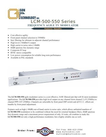 LCM-500-550 Series - Multicom