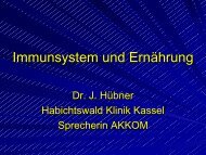 Immunsystem und ErnÃ¤hrung - Habichtswald-Klinik