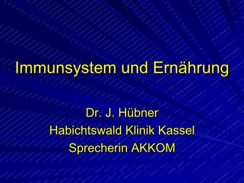 Immunsystem und ErnÃ¤hrung - Habichtswald-Klinik