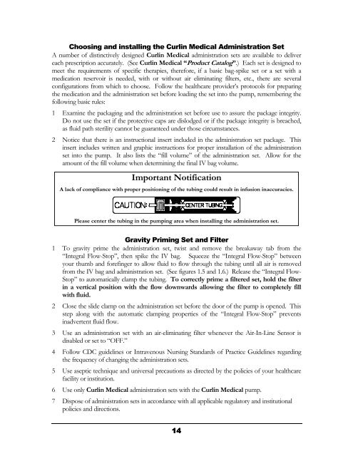 Curlin 2000 User Manual - Med-E-Quip Locators