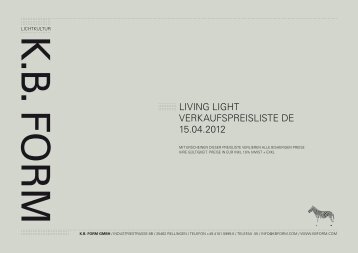 lIVIng lIgHt VerkAuFspreIslIste de 15.04.2012 - Milano