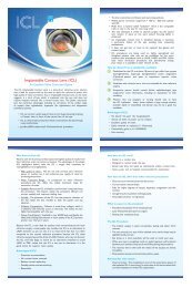 Implantable Contact Lens brochure - Sankara Nethralaya