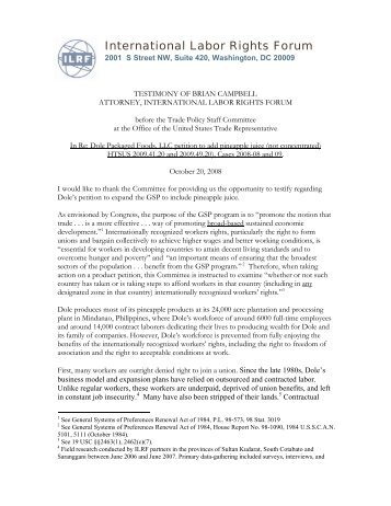 ILRF Testimony re Dole Packaged Foods Petition 10-2008.pdf