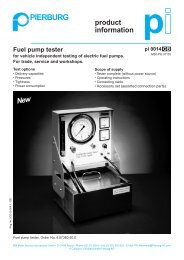 Fuel pump tester - PIERBURG Service Partner