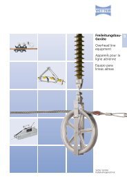 Freileitungsbau- Geräte Overhead line equipment Appareils pour la ...