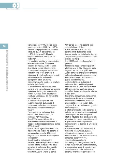 Nevo di ota e melanoma.pdf - Studio Oculistico dott. Amedeo Lucente