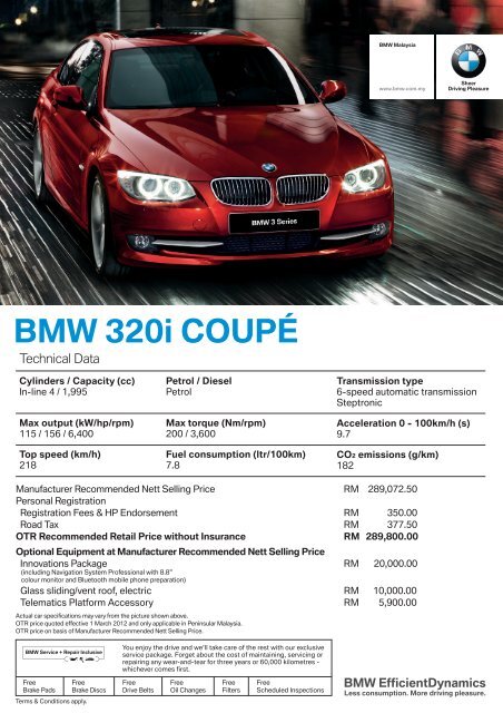Download Spec. Sheet - BMW - Lee Motors Auto Care
