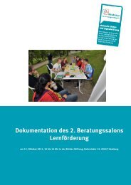 Dokumentation des 2. Beratungssalons LernfÃ¶rderung