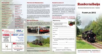 fahrplan 2012 - Kandertalbahn