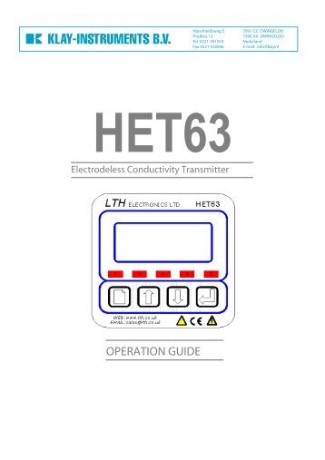 OPERATION GUIDE - Klay Instruments