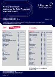 Wichtige Information: Neuordnung der Radio-Frequenzen ... - DefJay