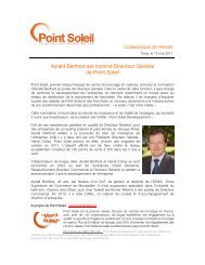 Ayrald Berthod est nommÃƒÂ© Directeur GÃƒÂ©nÃƒÂ©ral de Point Soleil - 3d ...