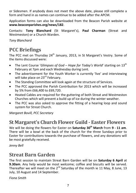 The Beacon March 2013 - Beacon Parish of Ditchling, Streat ...