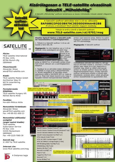 Szakértői vélemény - TELE-satellite International Magazine